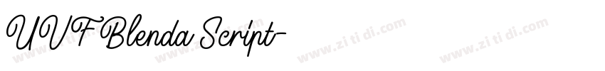 UVF Blenda Script字体转换